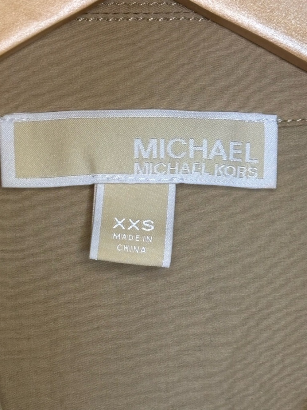 Michael Kors Tan Button-Front Utility Jumpsuit - Picture 2 of 14